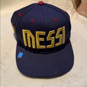 Blue Lionel Messi hat Barcelona soccer cap